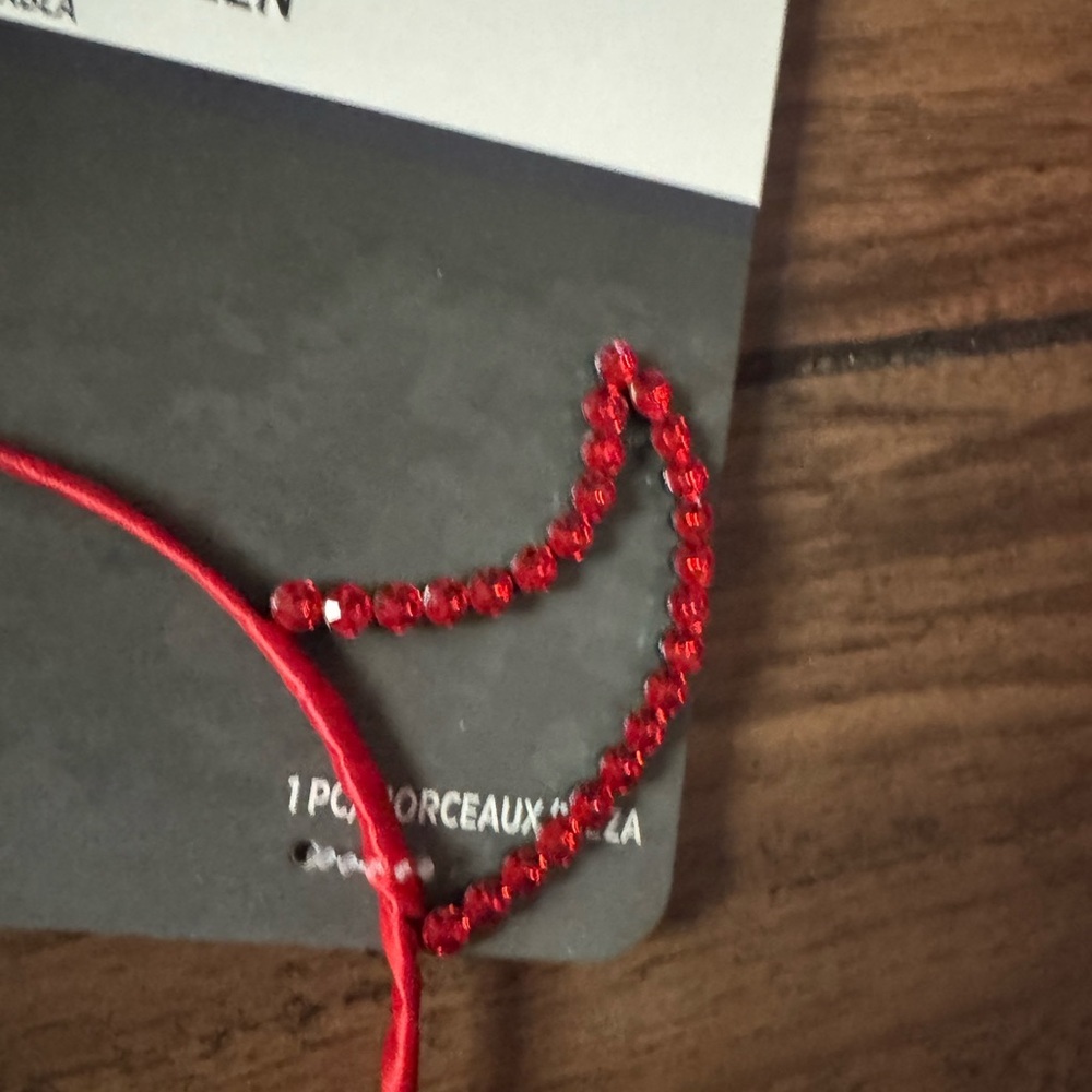 DEVIL Red Rhinestone Headband one size - Picture 3 of 5